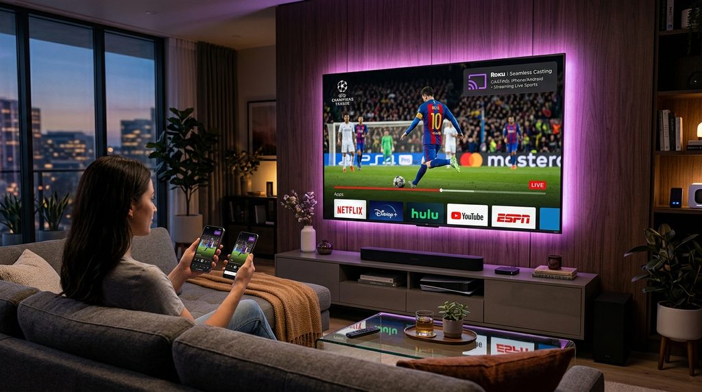 How to cast IPTV to Roku from phone